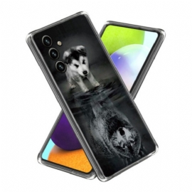 Deksel Samsung Galaxy A15 Mobildeksel Hund Og Ulv