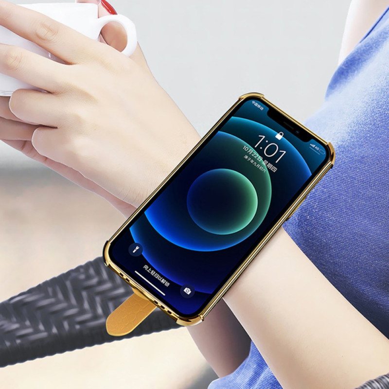 Deksel Samsung Galaxy A15 Mobildeksel Krokodillestil Med Armbånd-støtte