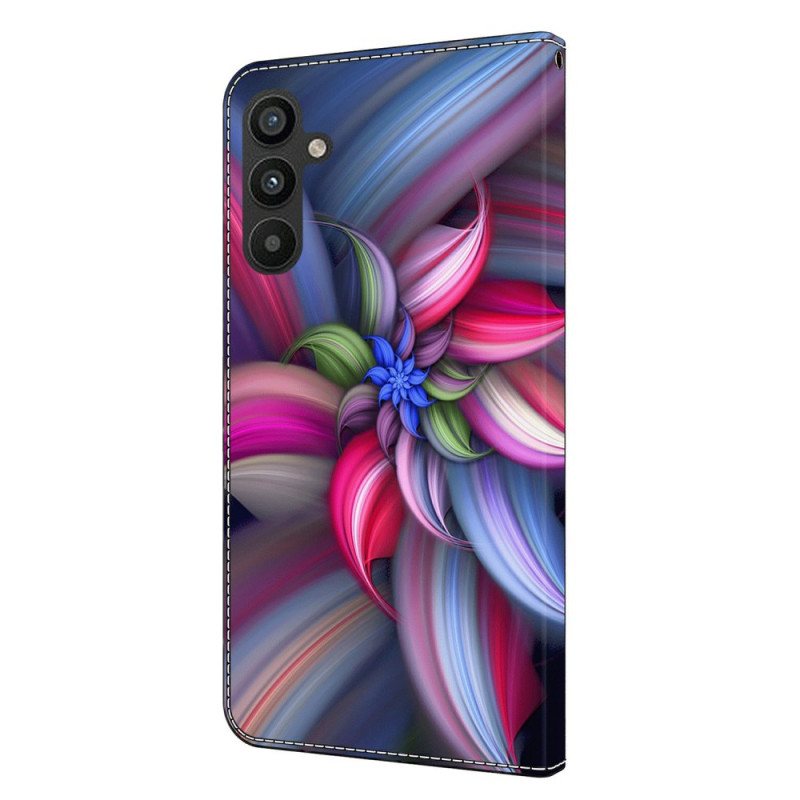 Lærdeksel Folio Deksel Samsung Galaxy A15 Fargerike Blomster