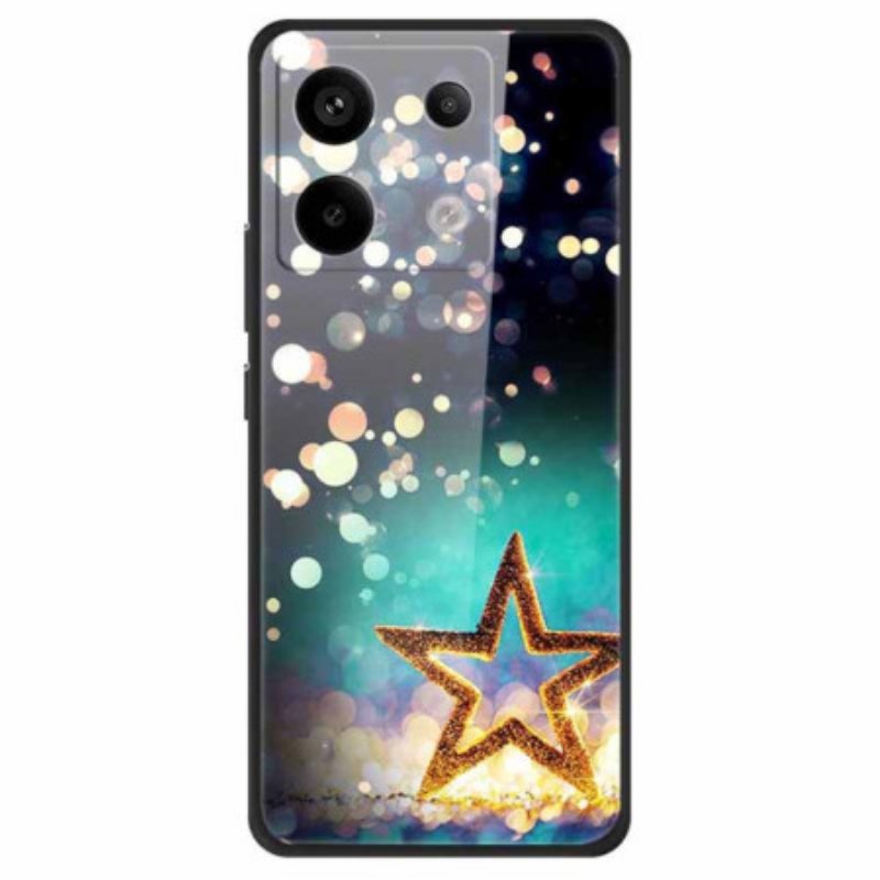 Deksel Poco X6 5g Mobildeksel Shiny Star Herdet Glass