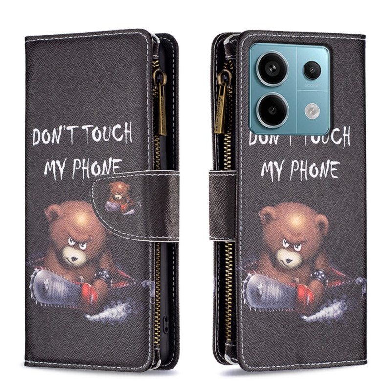 Lærdeksel Folio Deksel Poco X6 5g Mobildeksel Dangerous Bear Wallet