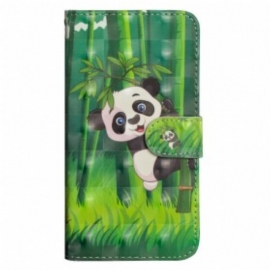 Lærdeksel Til Samsung Galaxy A70 Panda Og Bambus