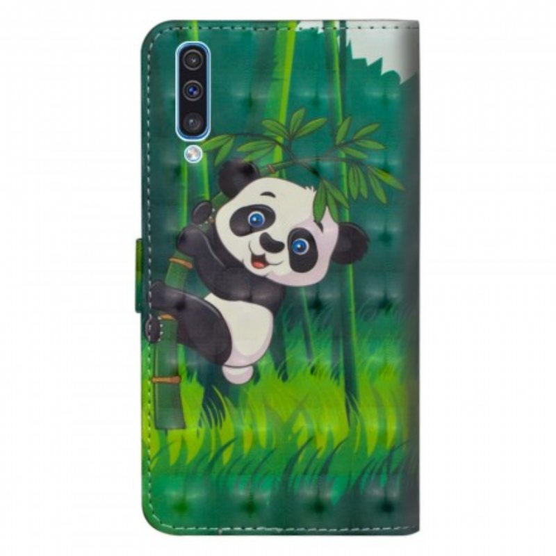 Lærdeksel Til Samsung Galaxy A70 Panda Og Bambus