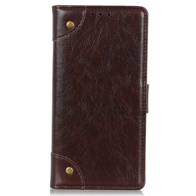 Folio Deksel Til Xiaomi 12T / 12T Pro Stil Nappa Leather Vintage Nagler