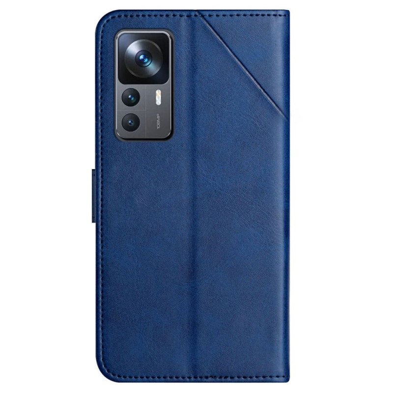 Lærdeksel Til Xiaomi 12T / 12T Pro X Design Geo Leather Style