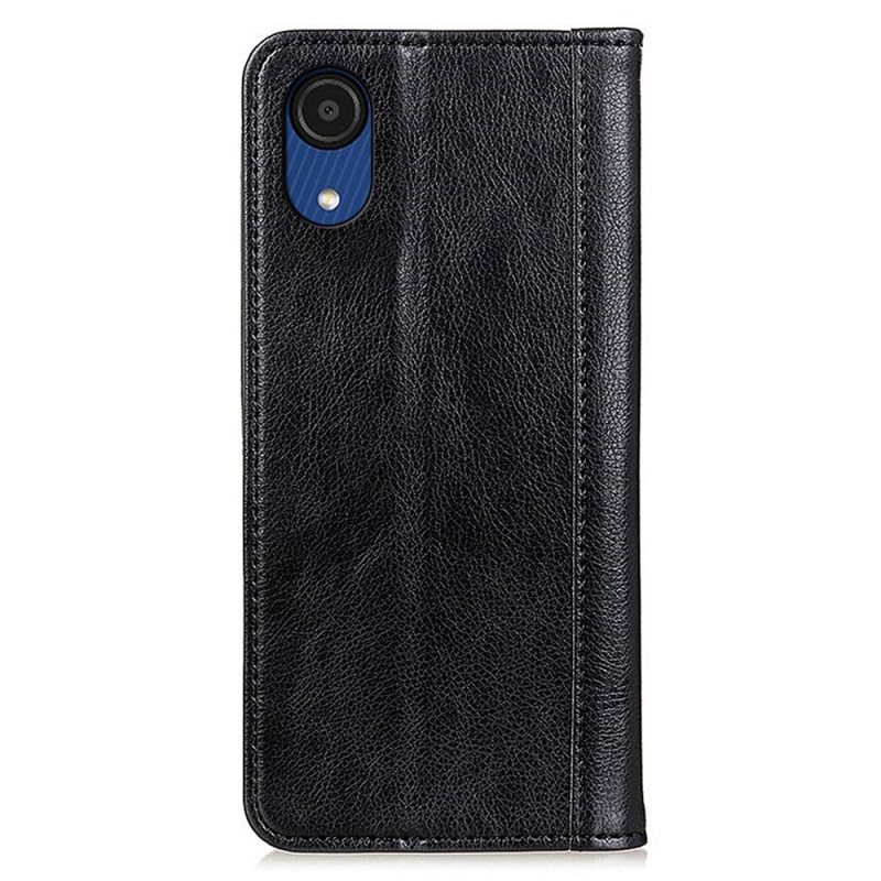 Beskyttelse Deksel Til Samsung Galaxy A03 Core Folio Deksel Elegance Split Litchi Leather