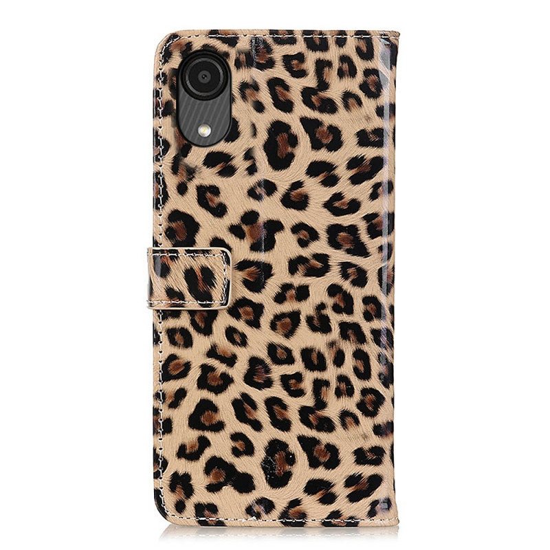 Folio Deksel Til Samsung Galaxy A03 Core Leopard