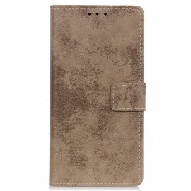 Folio Deksel Til Samsung Galaxy A03 Core Vintage Skinneffekt