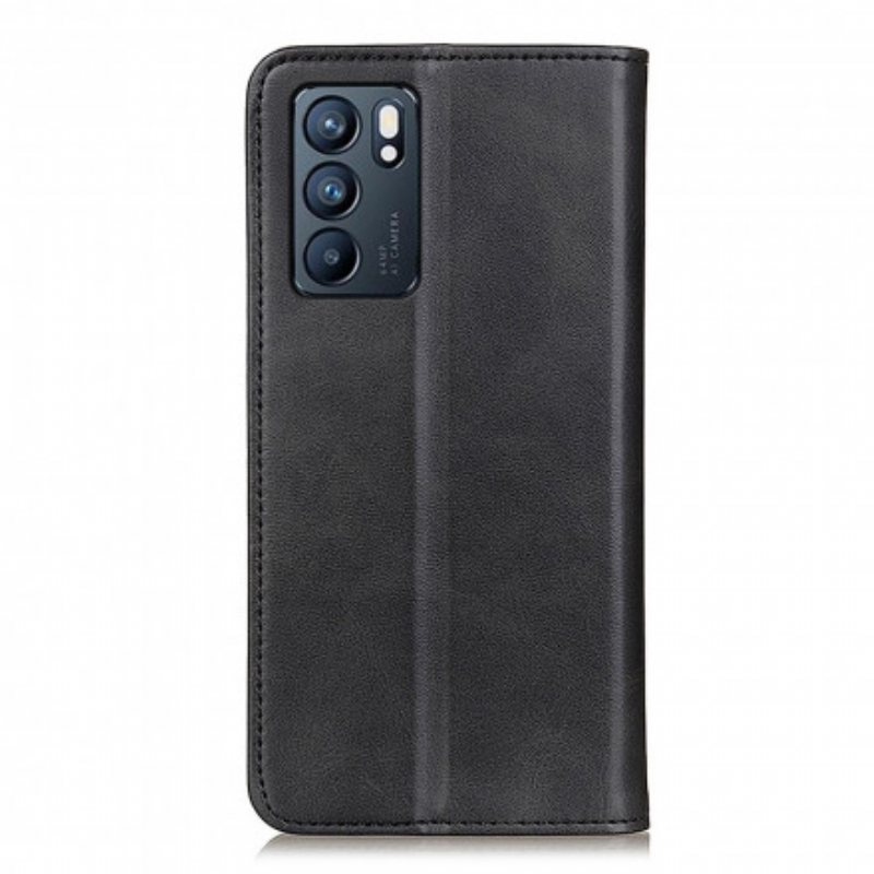 Beskyttelse Deksel Til Oppo Reno 6 5G Folio Deksel Elegance Split Leather