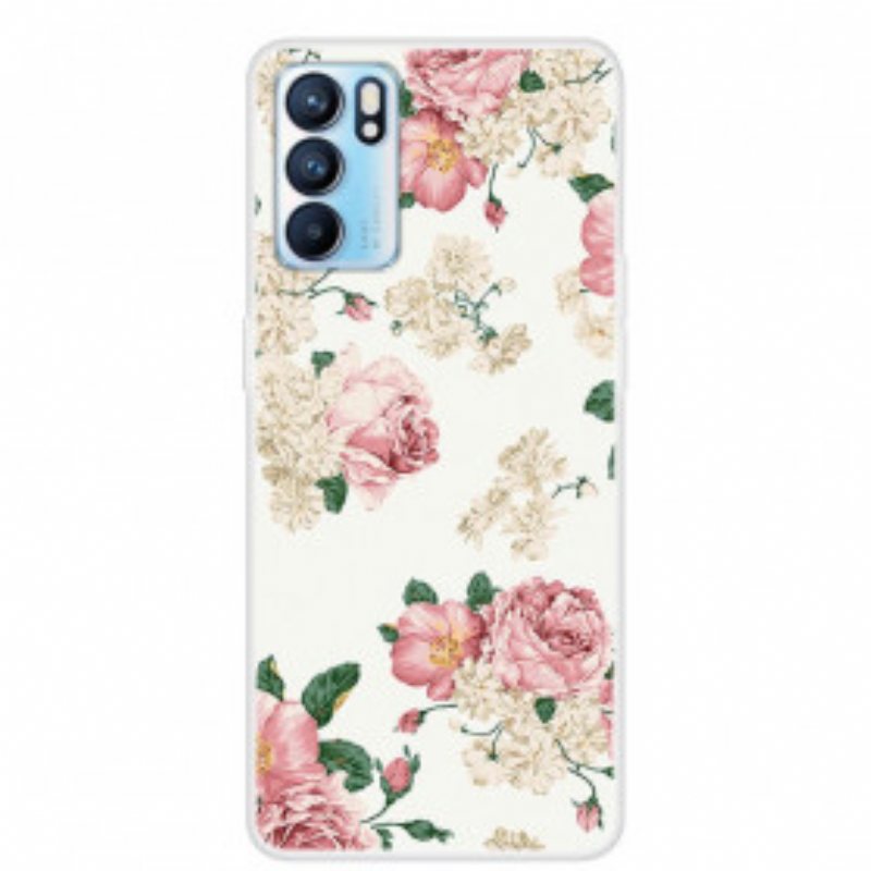 Deksel Til Oppo Reno 6 5G Sømløse Liberty-blomster