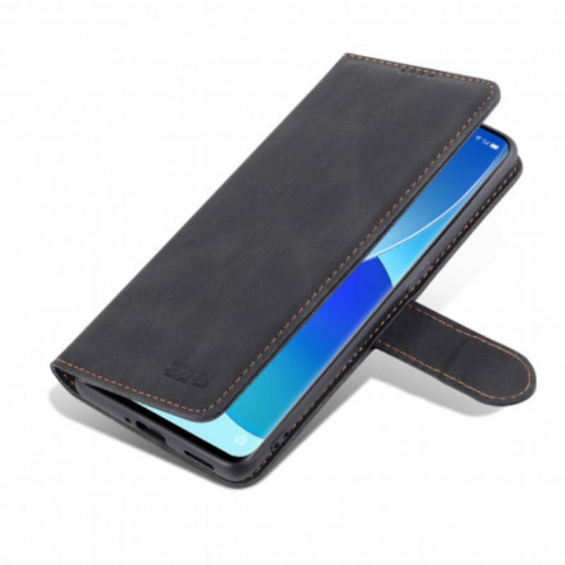 Folio Deksel Til Oppo Reno 6 5G Azns Leather Effect Couture