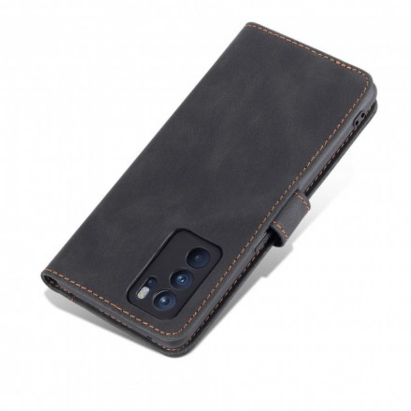 Folio Deksel Til Oppo Reno 6 5G Azns Leather Effect Couture