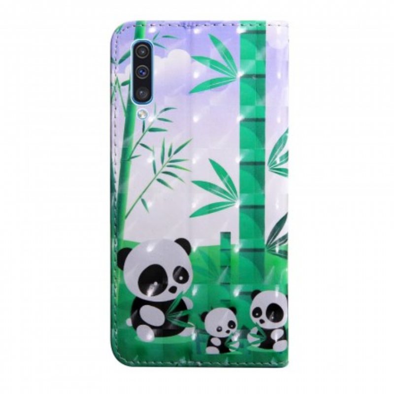 Folio Deksel Til Samsung Galaxy A50 Panda Familie