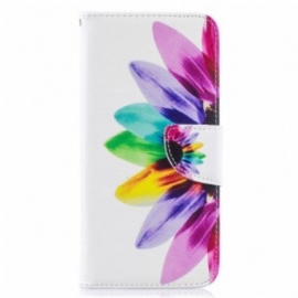 Lærdeksel Til Samsung Galaxy A50 Akvarell Blomst