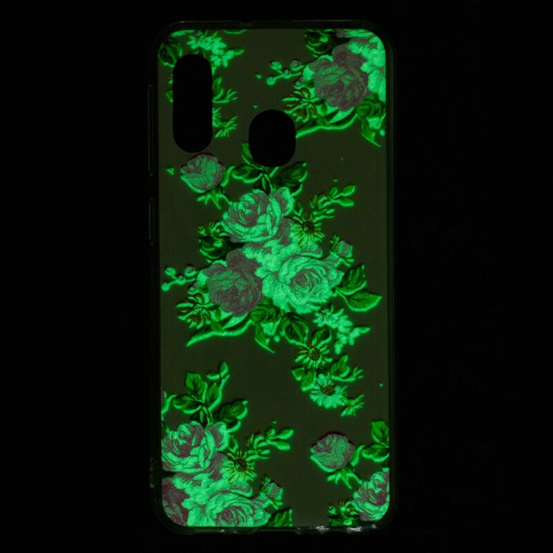 Deksel Til Samsung Galaxy A20e Fluorescerende Liberty-blomster