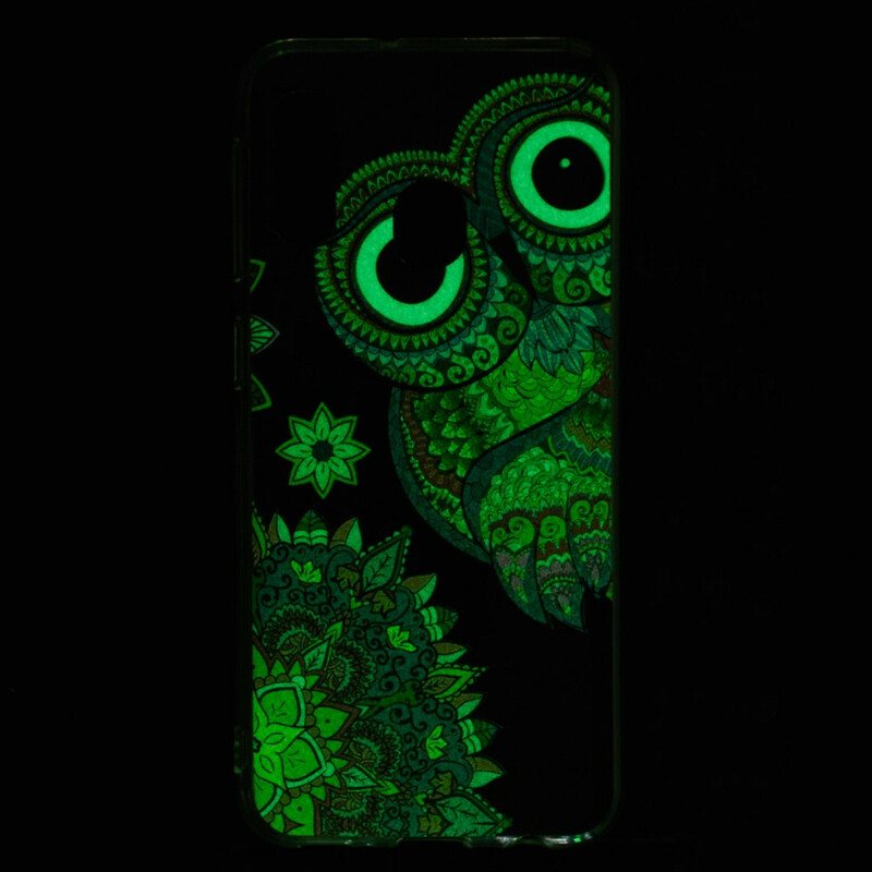 Deksel Til Samsung Galaxy A20e Fluorescerende Ugle Mandala