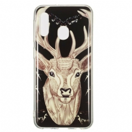 Mobildeksel Til Samsung Galaxy A20e Fluorescerende Majestic Deer