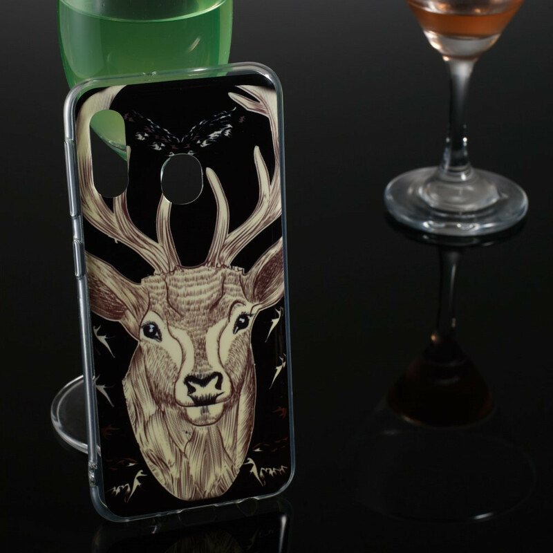 Mobildeksel Til Samsung Galaxy A20e Fluorescerende Majestic Deer