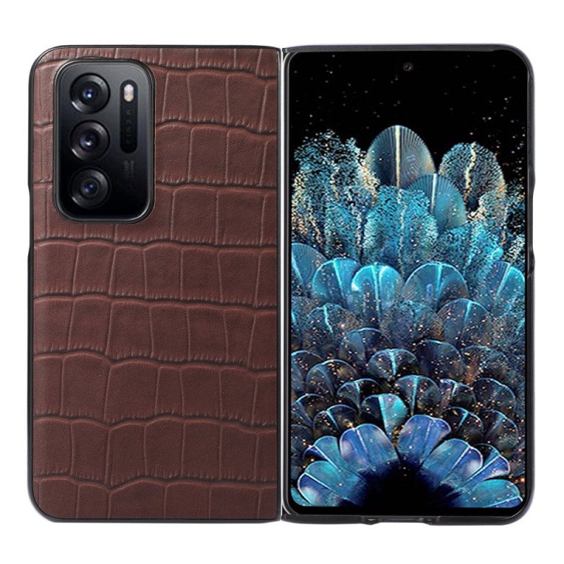 Deksel Til Oppo Find N Ekte Skinn Crocodile Design Leather