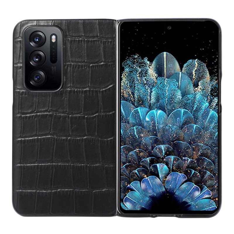 Deksel Til Oppo Find N Ekte Skinn Crocodile Design Leather