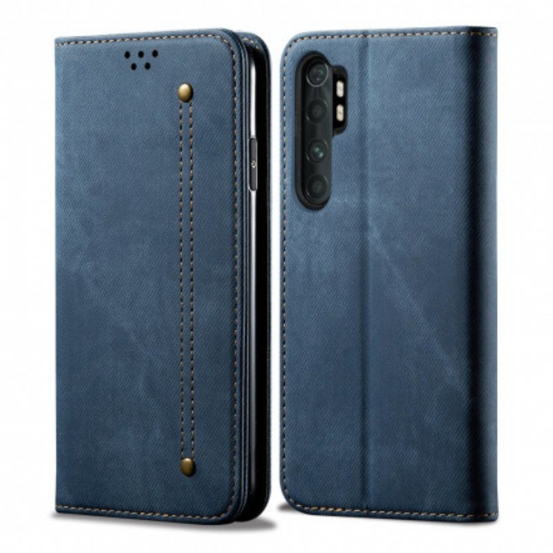 Beskyttelse Deksel Til Xiaomi Mi Note 10 Lite Folio Deksel Denim Stoff