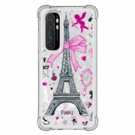 Deksel Til Xiaomi Mi Note 10 Lite Eiffeltårnets Paljetter