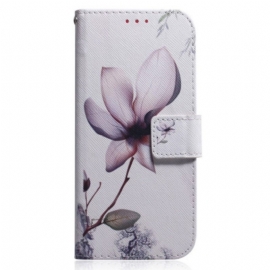 Lærdeksel Til OnePlus Nord 2T 5G Med Kjede Strappy Rose Flower