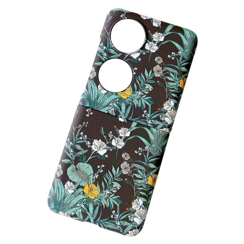 Deksel Til Huawei P50 Pocket Blomster