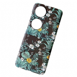 Deksel Til Huawei P50 Pocket Blomster