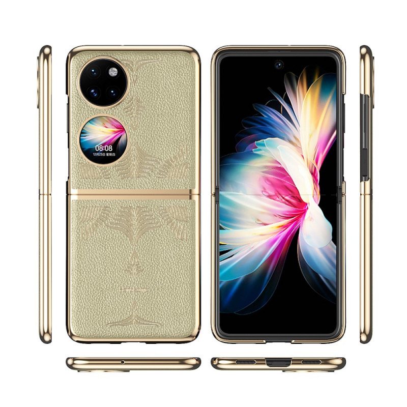 Deksel Til Huawei P50 Pocket Retro Floral Kunstskinn