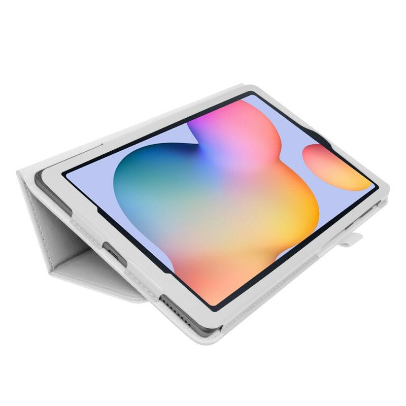Lærdeksel Til Samsung Galaxy Tab S6 Lite 2 Litchi Kunstskinnklaffer