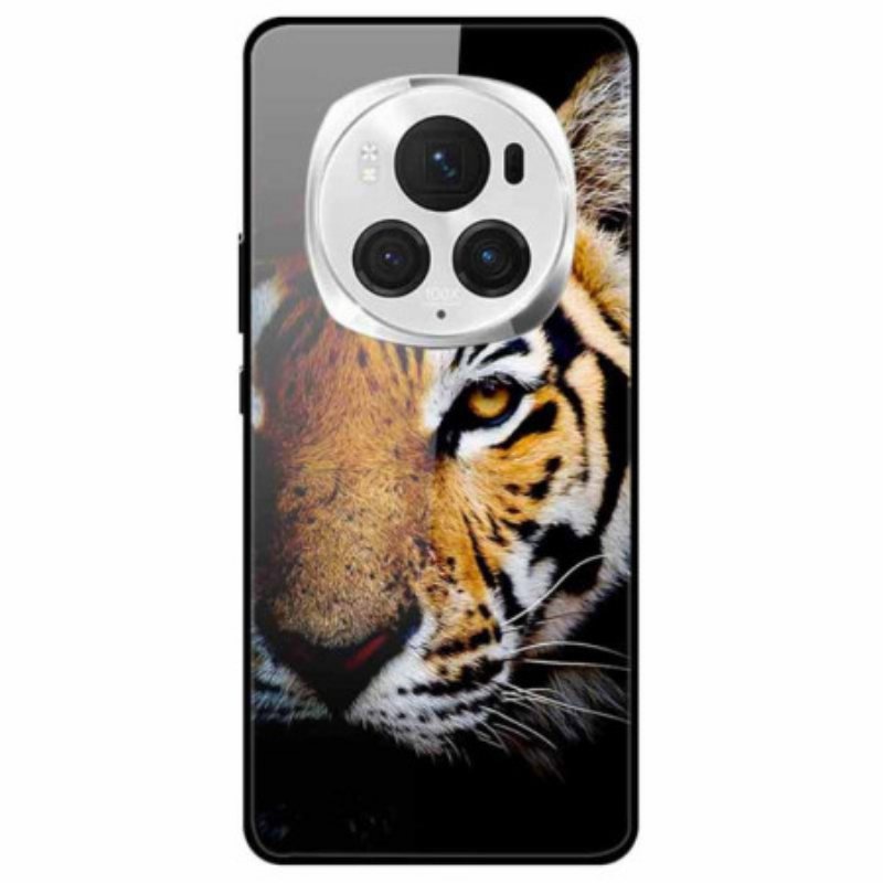 Deksel Honor Magic 6 Pro Mobildeksel Tiger Herdet Glass