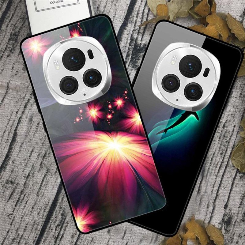 Deksel Til Honor Magic 6 Pro Phoenix Blått Herdet Glass