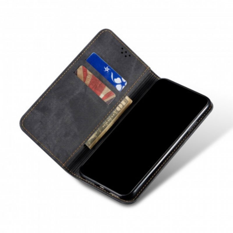 Beskyttelse Deksel Til Samsung Galaxy S21 Ultra 5G Folio Deksel Denim Stoff