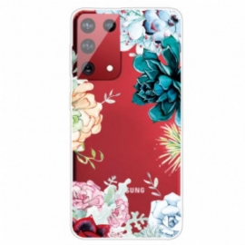 Deksel Til Samsung Galaxy S21 Ultra 5G Akvarell Blomster