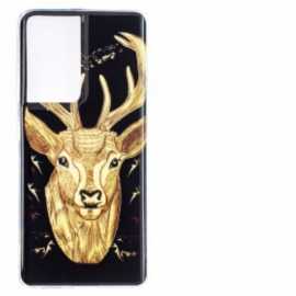 Deksel Til Samsung Galaxy S21 Ultra 5G Fluorescerende Majestic Deer