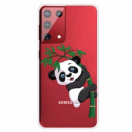 Deksel Til Samsung Galaxy S21 Ultra 5G Panda På Bambus