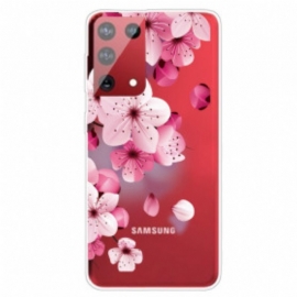 Deksel Til Samsung Galaxy S21 Ultra 5G Små Rosa Blomster