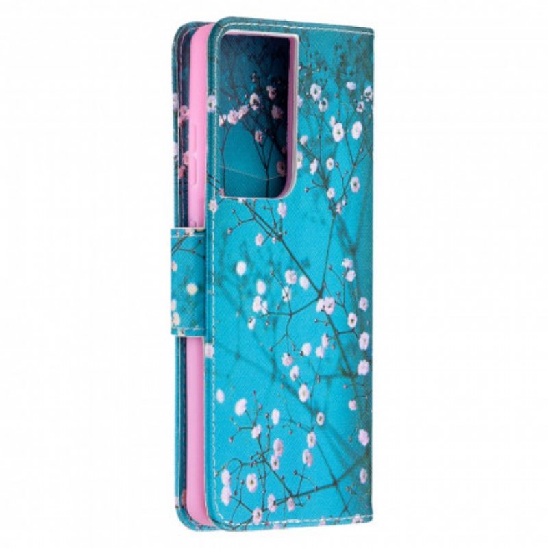 Folio Deksel Til Samsung Galaxy S21 Ultra 5G Blossom Tree