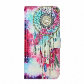 Folio Deksel Til Samsung Galaxy S21 Ultra 5G Dreamcatcher-stilen