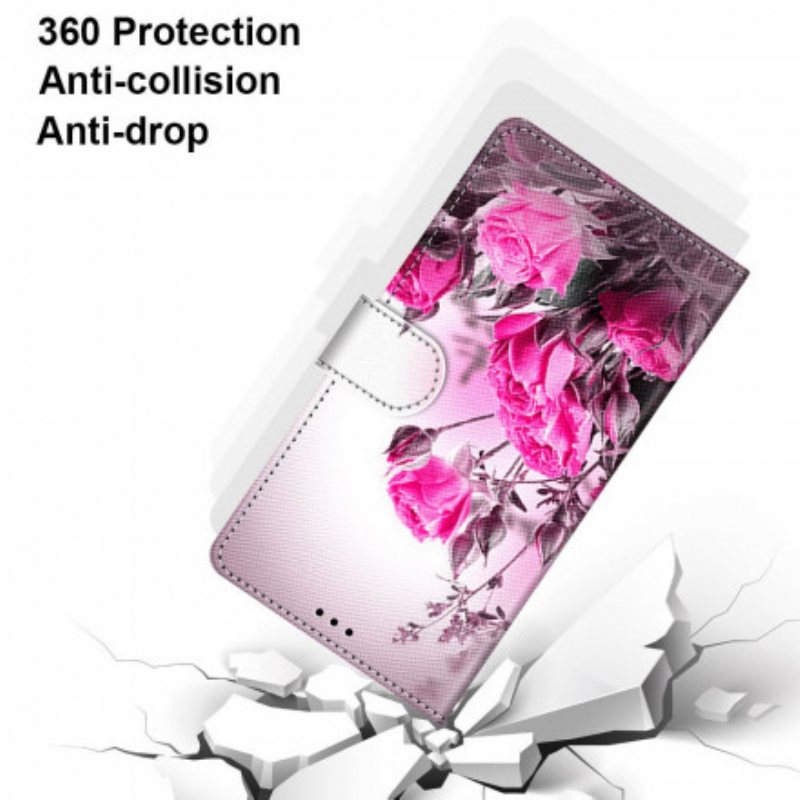 Folio Deksel Til Samsung Galaxy S21 Ultra 5G Magiske Blomster