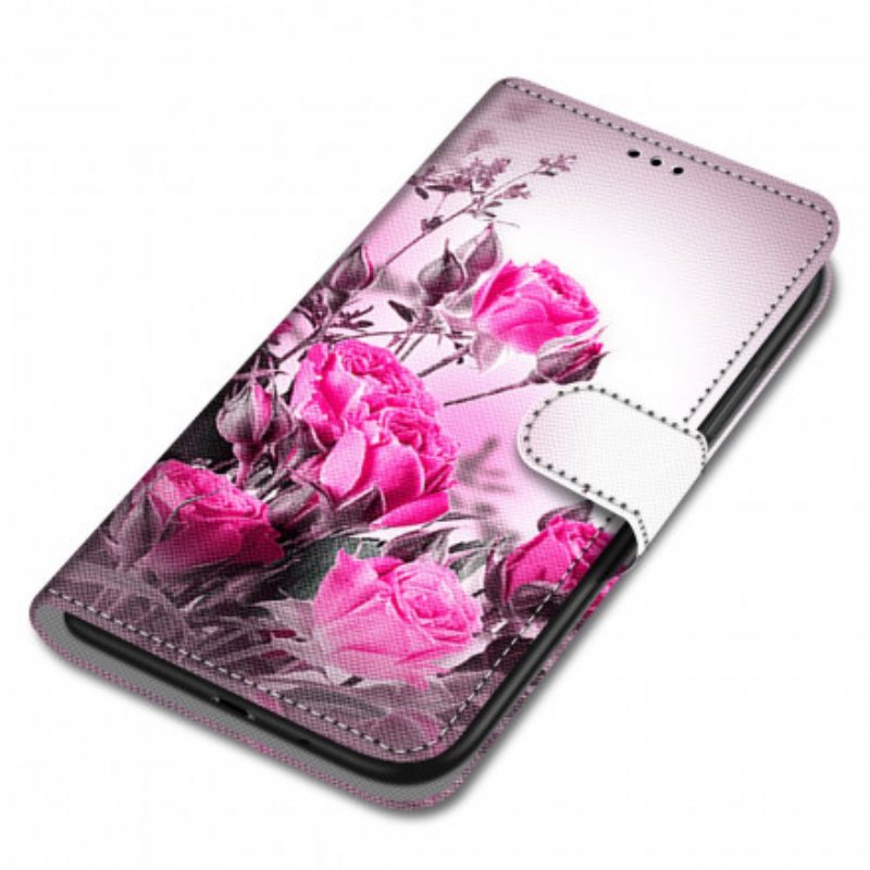 Folio Deksel Til Samsung Galaxy S21 Ultra 5G Magiske Blomster