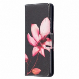 Folio Deksel Til Samsung Galaxy S21 Ultra 5G Rosa Blomst