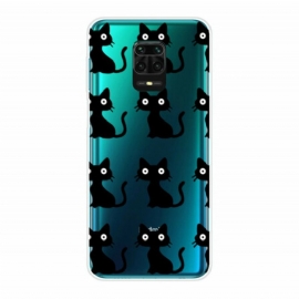 Deksel Til Xiaomi Redmi Note 9S / 9 Pro Flere Svarte Katter