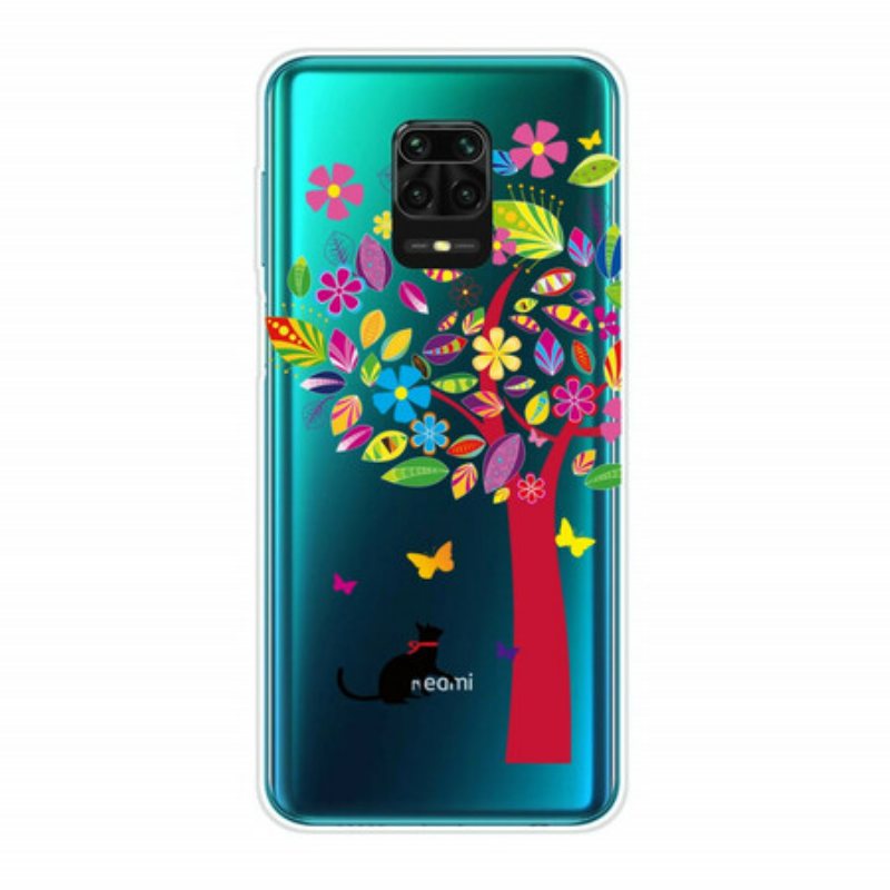 Deksel Til Xiaomi Redmi Note 9S / 9 Pro Katt Under Det Fargerike Treet