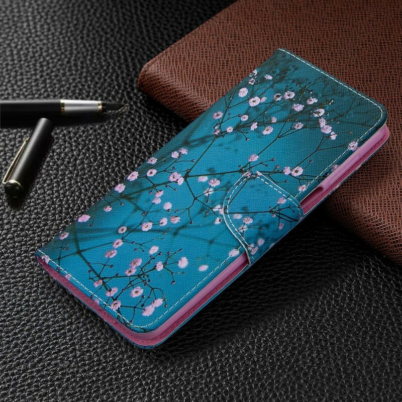 Folio Deksel Til Xiaomi Redmi Note 9S / 9 Pro Blomstrende Tre