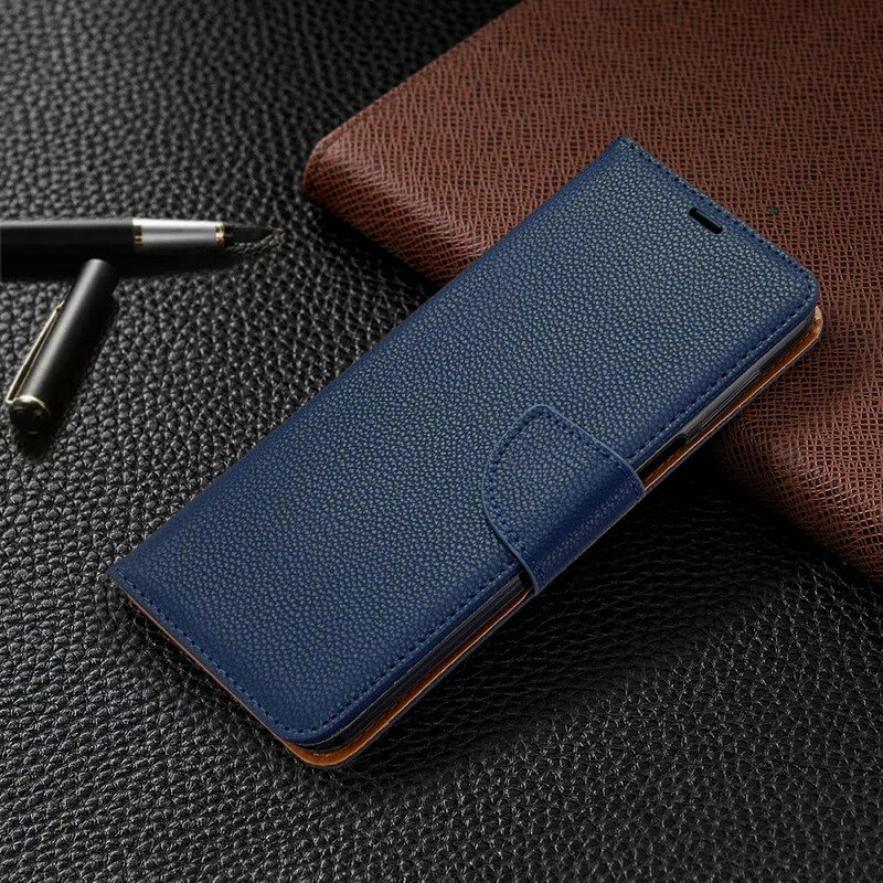 Folio Deksel Til Xiaomi Redmi Note 9S / 9 Pro Litchi Skinneffekt