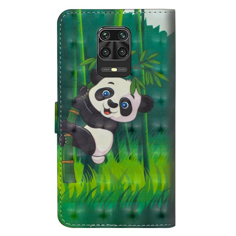 Folio Deksel Til Xiaomi Redmi Note 9S / 9 Pro Panda Og Bambus