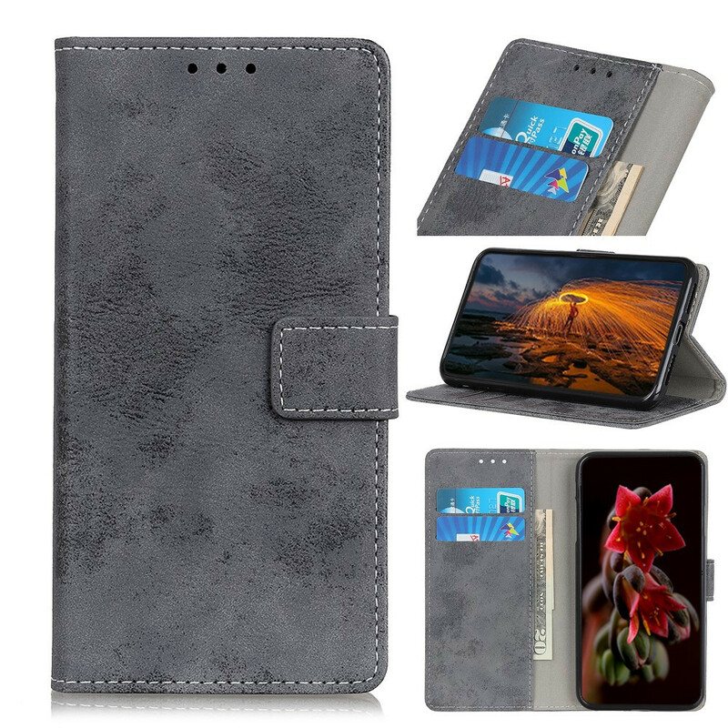 Folio Deksel Til Xiaomi Redmi Note 9S / 9 Pro Vintage Skinneffekt