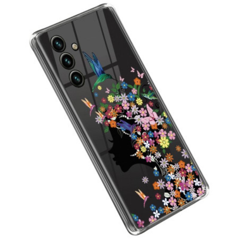 Deksel Til Samsung Galaxy A14 / A14 5G Gjennomsiktig Blomsterhode